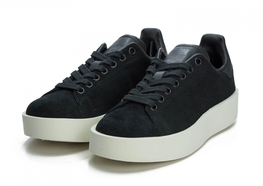 stan smith bold black suede